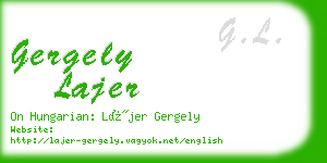 gergely lajer business card